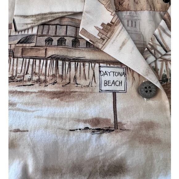 Vtg Harley Davidson Button Front Shirt USA Made 100% Cotton Road Trip Motorcycle - Picture 10 of 11